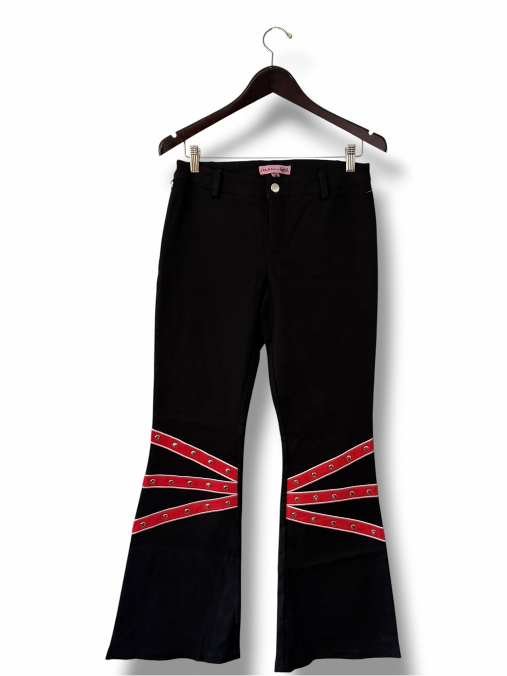 Dolls Kill x Bratz Cool Britannia Flare Jeans Heart Patch Union Jack Size Medium